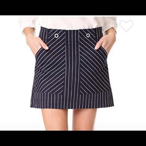 Navy/ ivory wades skirt